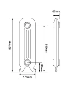 Gjutjärnsradiator - Chester 60 cm