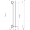 Gjutjärnsradiator Chester höjd 79 cm - Fotsektion
