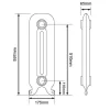Gjutjärnsradiator Chester höjd 60 cm - Mittsektion