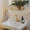 Glashylla WC/Bad - Haga - Mässing