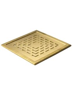 Golvbrunnssil mässing - DecoDrain 200 x 200 mm