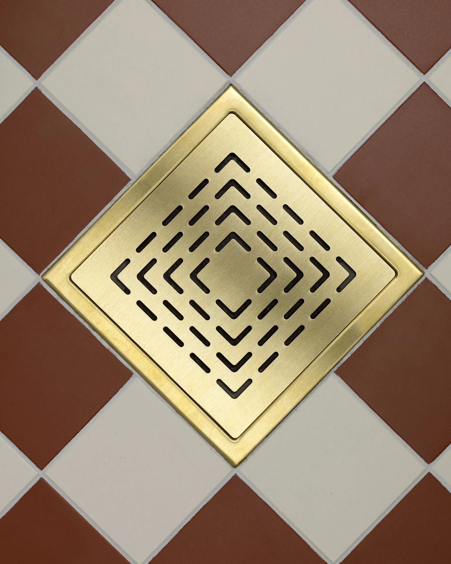 Golvbrunnssil mässing - DecoDrain 200 x 200 mm