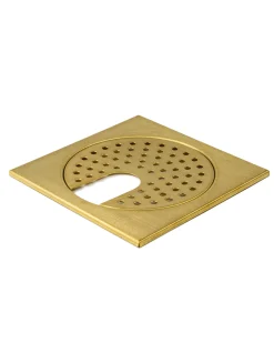 Golvbrunnssil mässing - Standard med hål 200 x 200 mm