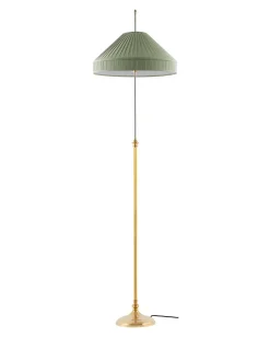 Golvlampa - Edfelt mässing, olivgrön skärm