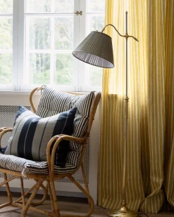 Golvlampa - Gullberg mässing, olivgrön skärm