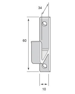 Hake - Låsbolaget 1310 mässing - 34 mm