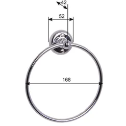 Handduksring - Haga - Krom