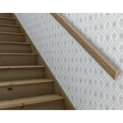 Handledare av trä - Gammaldags ledstång 40x118 mm