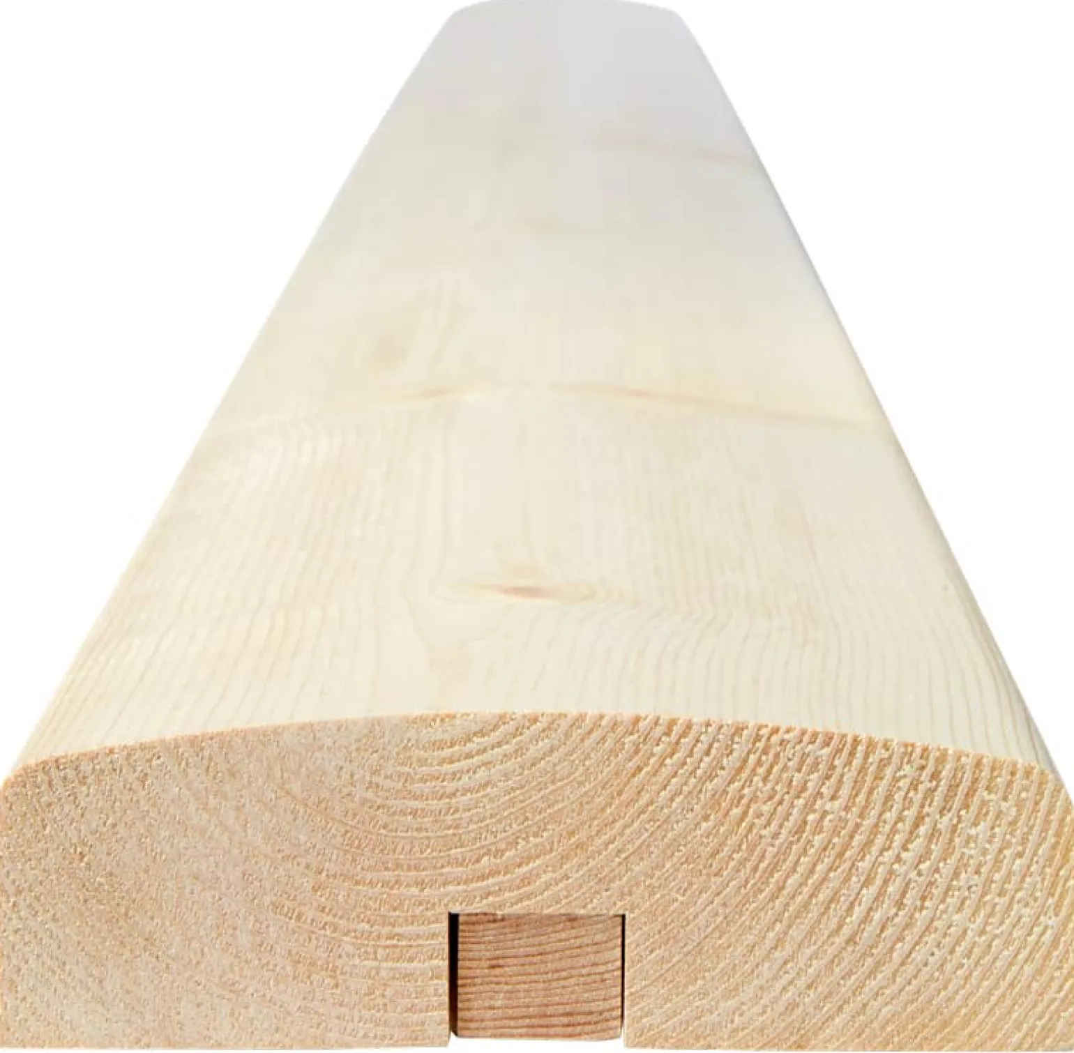 Handledare välvd till räcke - 40 x 128 x 2350 mm