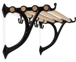 Hatthylla - Sekelskifte svart & ek, 115 cm
