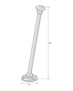 Hattpinne - Låsfabriken N:o 195 Nickel