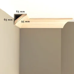 Hålkälslist - Furu 15x56 mm