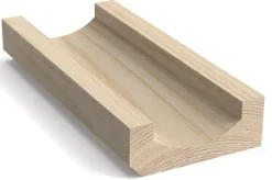Hängränna av trä - Rektangulär, furu 45 x 120 mm