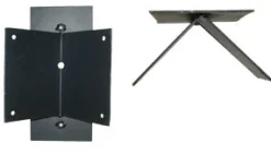 Hörnfäste svart metall - Stallampa & gårdslampa