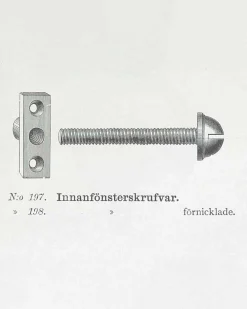 Innanfönsterskruv nickel - Næsman N:o 197