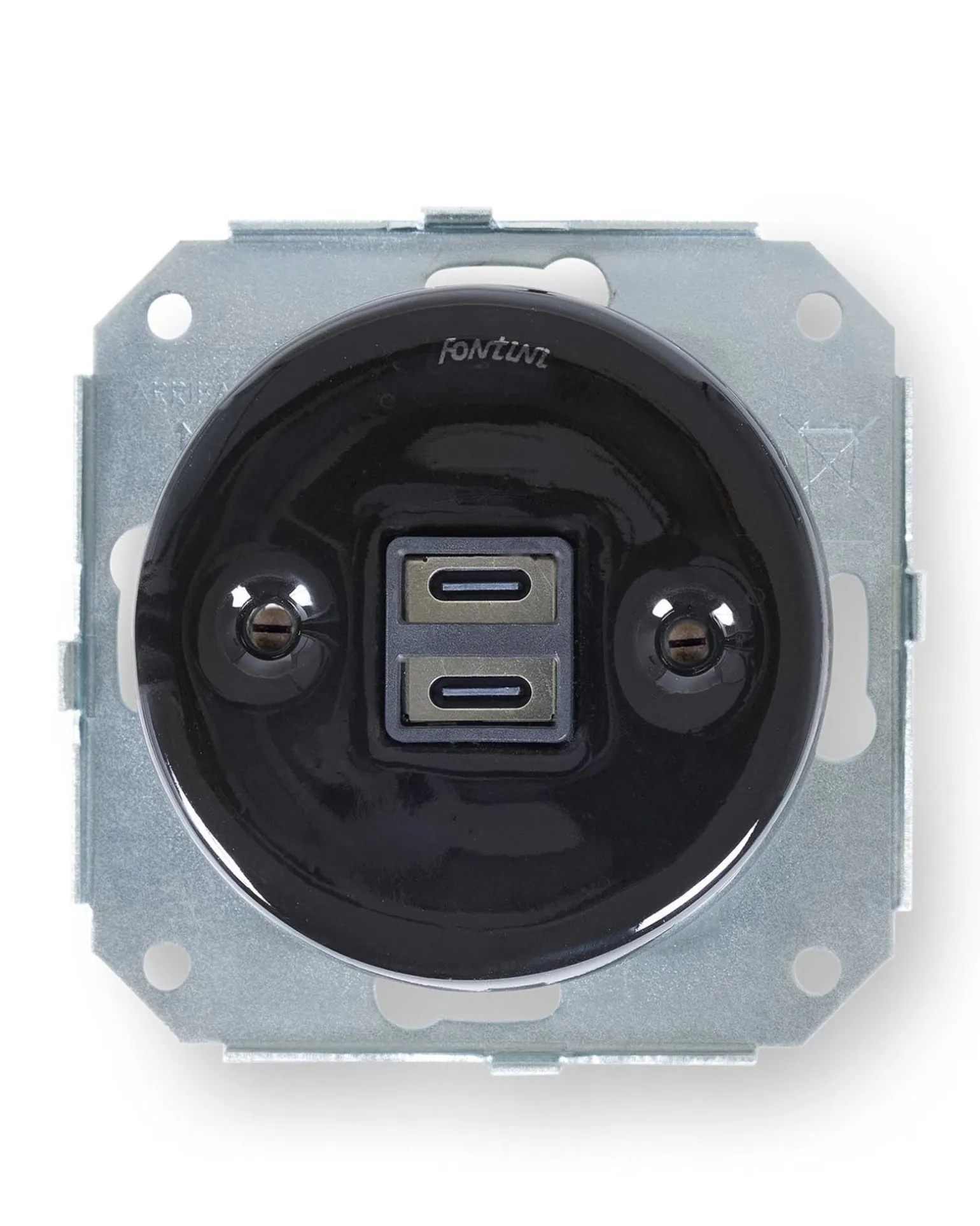 Insats svart porslin - USB-C uttag Garby Colonial