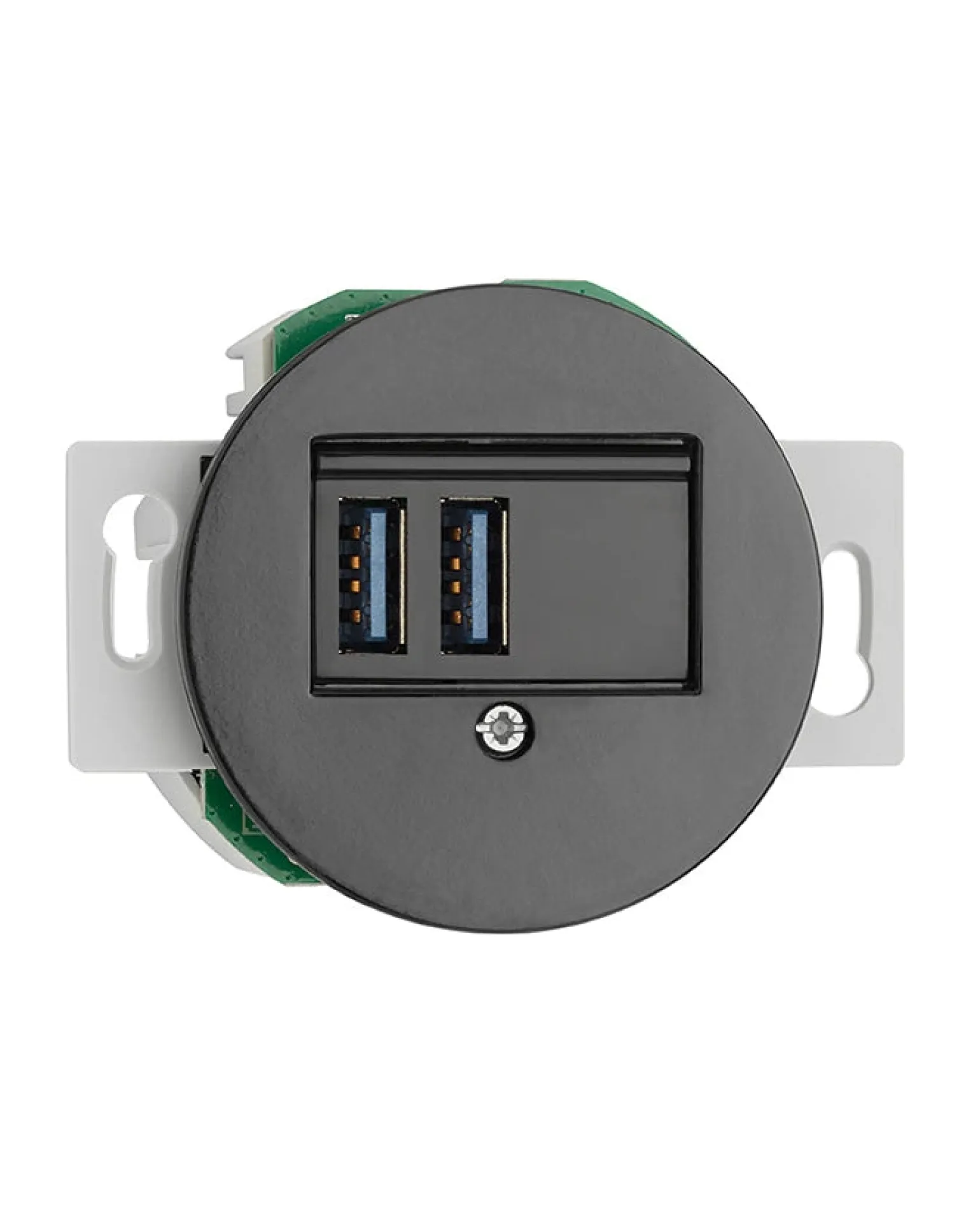 Insats USB-uttag - svart porslin