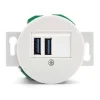 Insats USB-uttag - Vitt porslin
