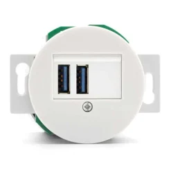 Insats USB-uttag - Vitt porslin