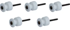 Isolatorknopp - Porslin/Antik Mässing 5-pack
