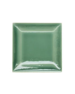 Kakel Bristol - Fasad kant 7,5 x 7,5 cm akvagrön, krackelerat