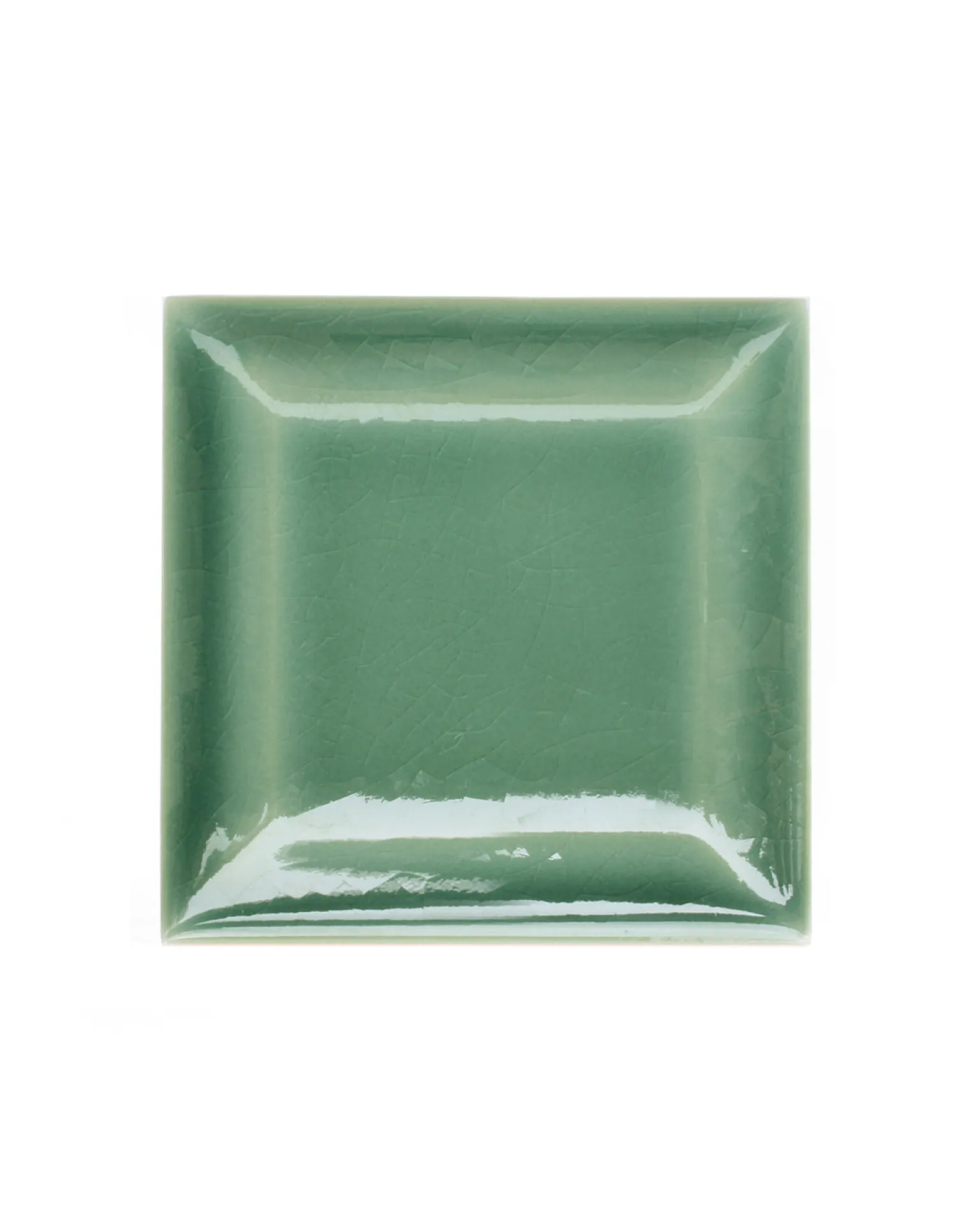 Kakel Bristol - Fasad kant 7,5 x 7,5 cm akvagrön, krackelerat
