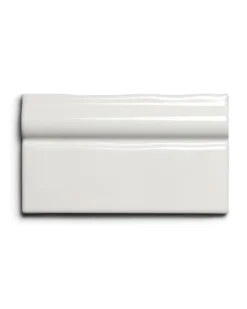 Kakel Mayfair - Elfenbensvit Avslutslist 7,5 x 13 cm blank, lätt vågigt