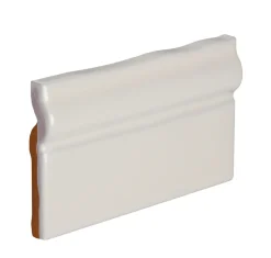 Kakel Mayfair - Elfenbensvit Avslutslist 7,5 x 13 cm blank, lätt vågigt