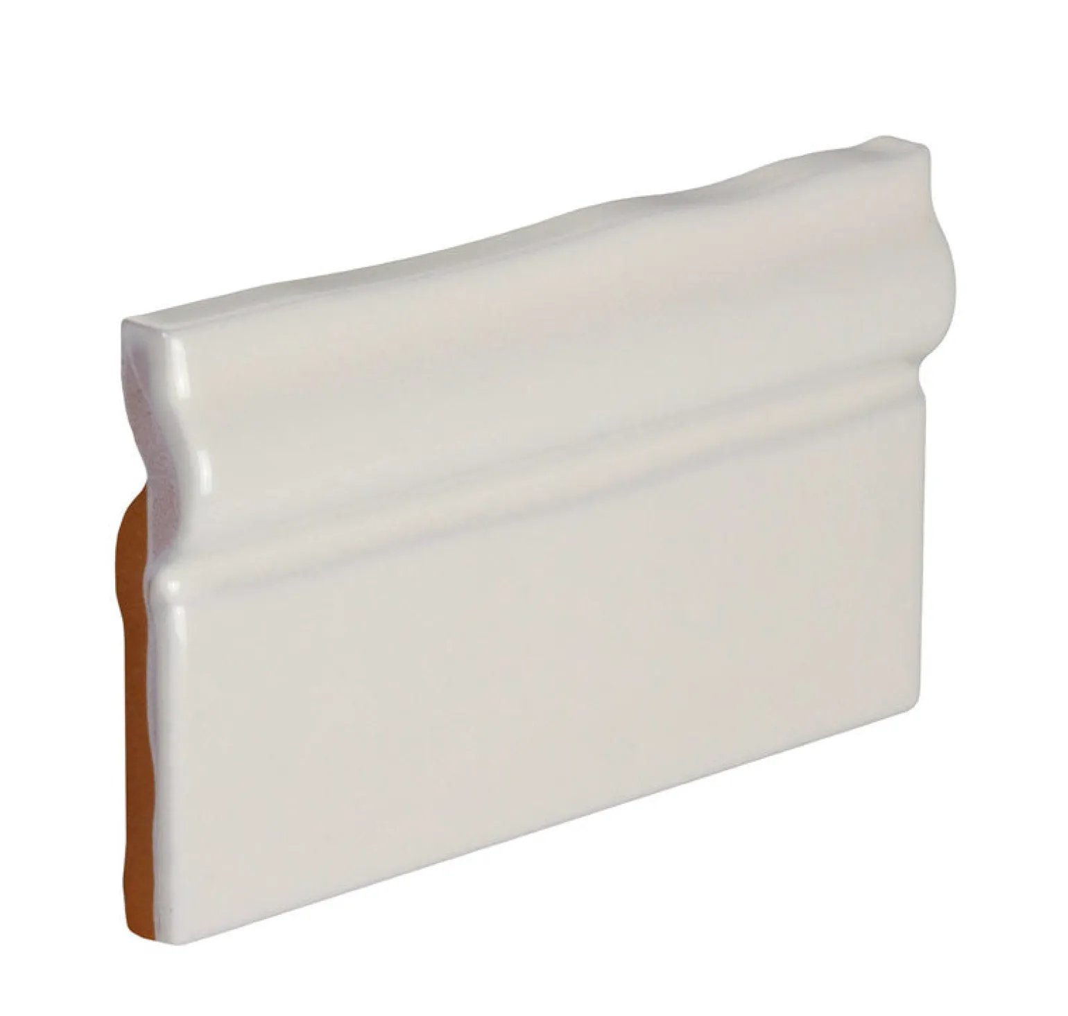 Kakel Mayfair - Elfenbensvit Avslutslist 7,5 x 13 cm blank, lätt vågigt