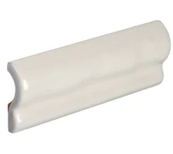 Kakel Mayfair - Elfenbensvit bröstlist 5 x 15 cm blank, lätt vågigt