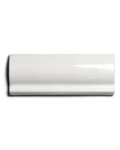 Kakel Mayfair - Elfenbensvit bröstlist 5 x 13 cm blank, lätt vågigt