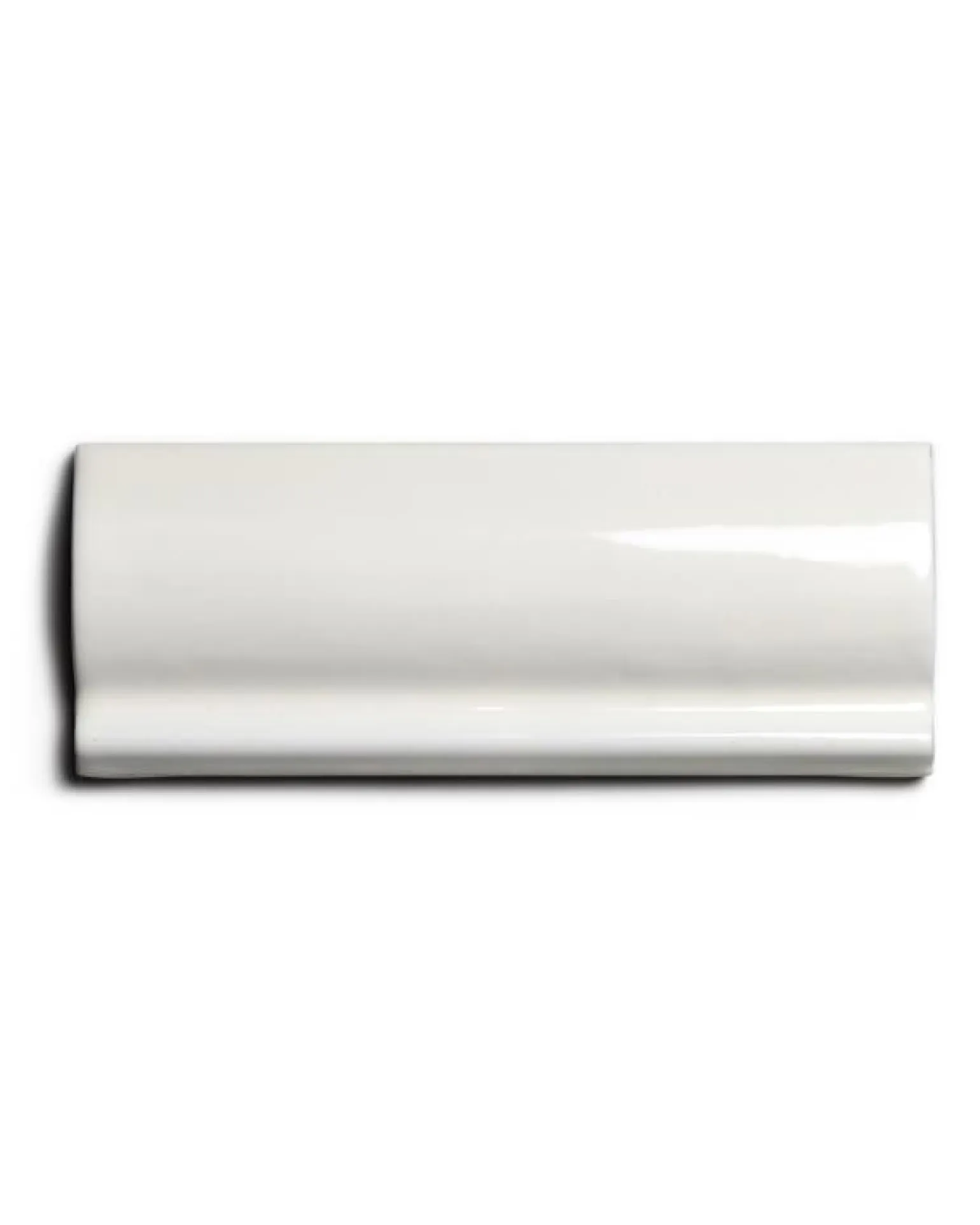 Kakel Mayfair - Elfenbensvit bröstlist 5 x 13 cm blank, lätt vågigt