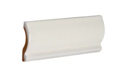 Kakel Mayfair - Elfenbensvit bröstlist 5 x 13 cm blank, lätt vågigt