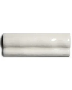 Kakel Mayfair - Krackelerad antikvit bröstlist 5 x 15 cm blank, lätt vågigt