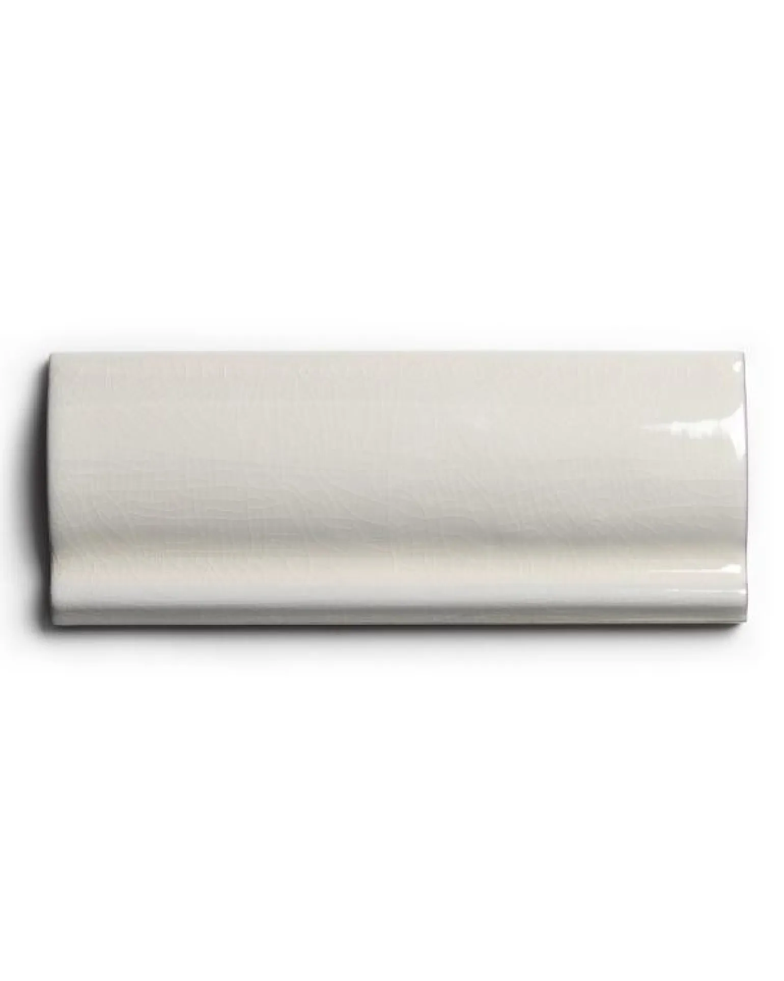 Kakel Mayfair - Krackelerad antikvit bröstlist 5 x 13 cm blank, lätt vågigt