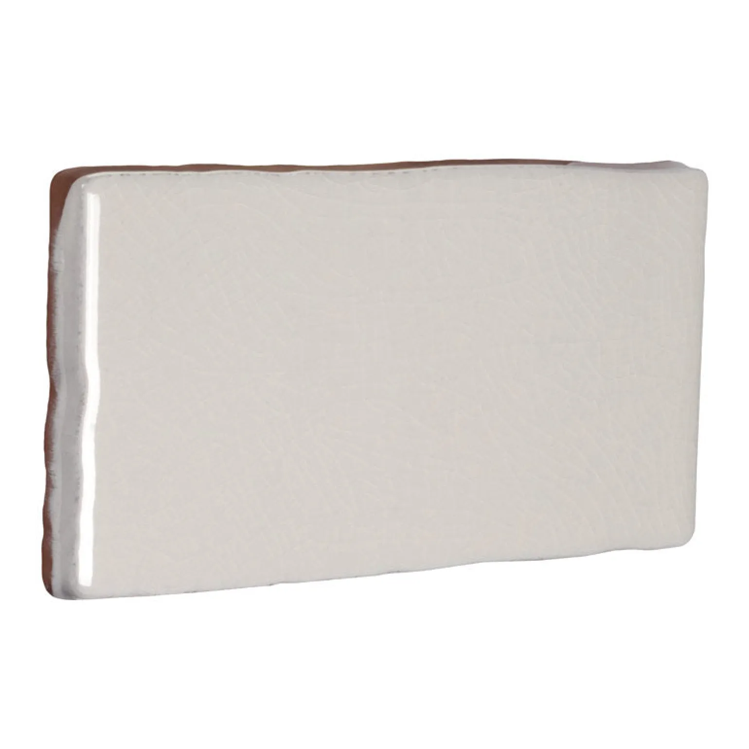 Kakel Mayfair - Krackelerad antikvit halftile 7,5 x 15 cm blank, lätt vågigt