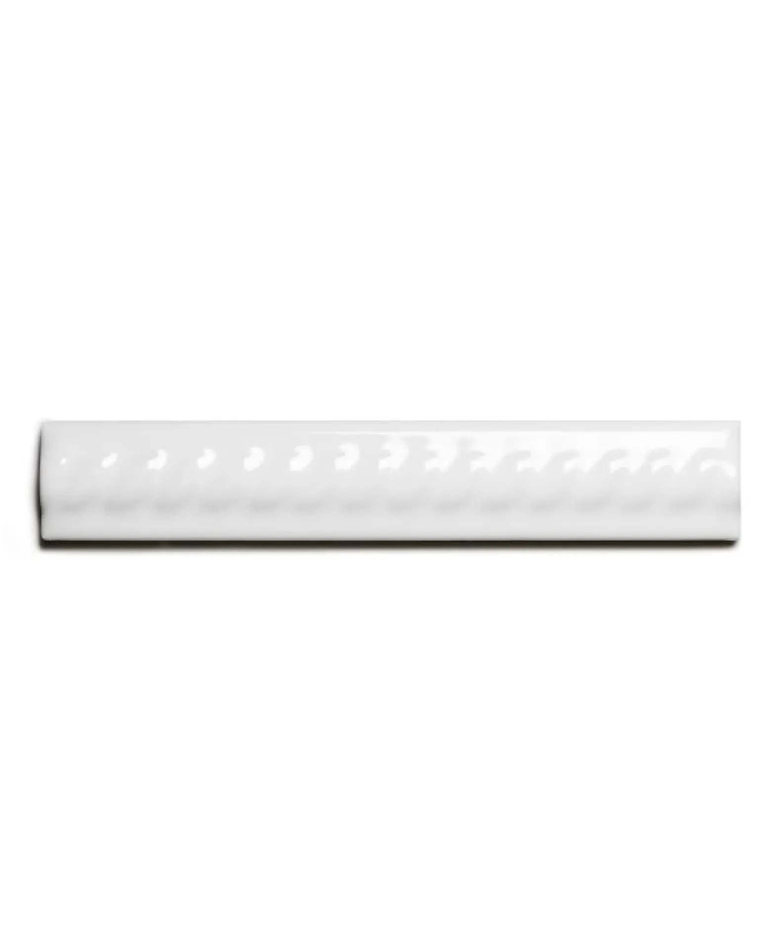Kakel Victoria - Dekorlist bård räfflor 2,5 x 15 cm vit, blank