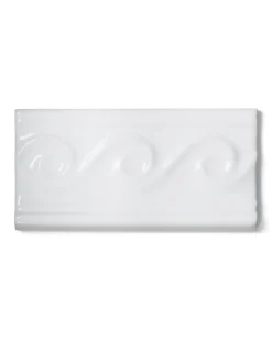Kakel Victoria - Dekorlist våg 7,5 x 15 cm vit