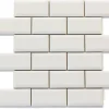 Kakel Victoria - Fasad kant (mini på nät) 5 x 10 cm vit, blank