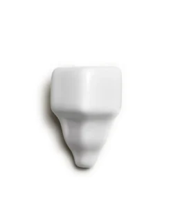 Kakel Victoria - Hörnbit till bröstlist 3,5 x 15 cm vit