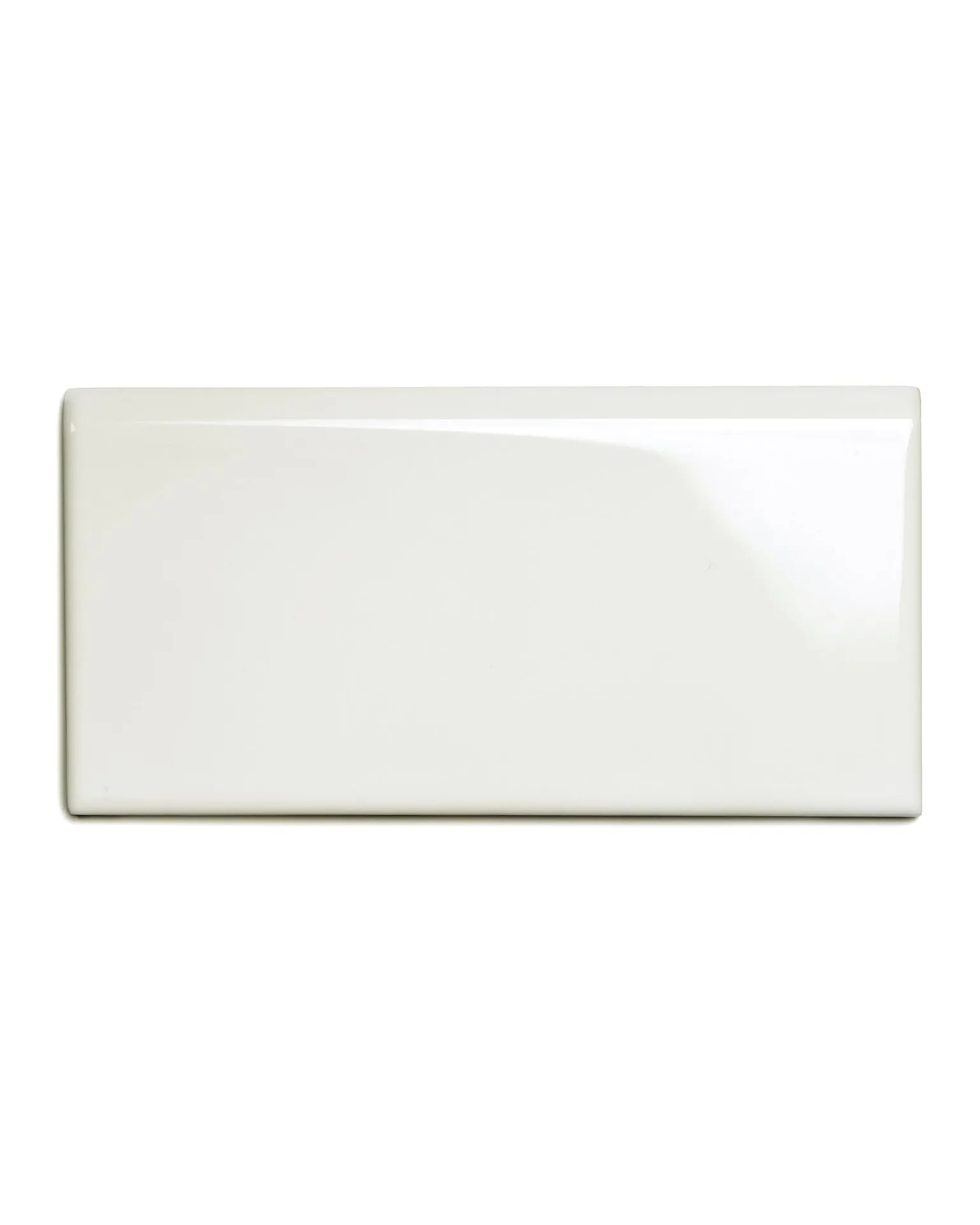 Kakel Victoria - 7,5 x 15 cm elfenbensvit bullnose långsida