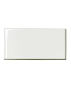 Kakel Victoria - 7,5 x 15 cm elfenbensvit bullnose vänster hörn