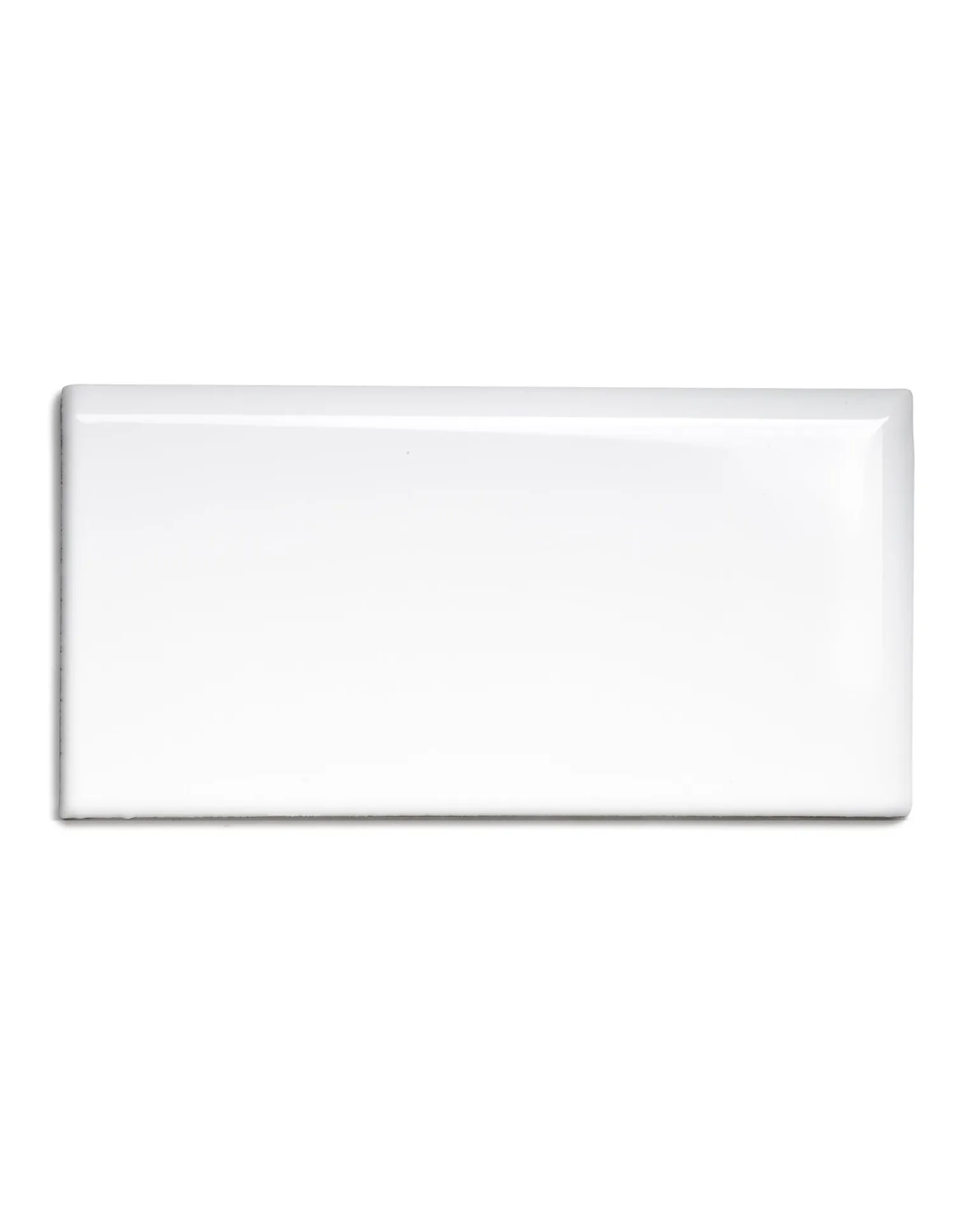 Kakel Victoria - 7,5 x 15 cm vit bullnose höger hörn