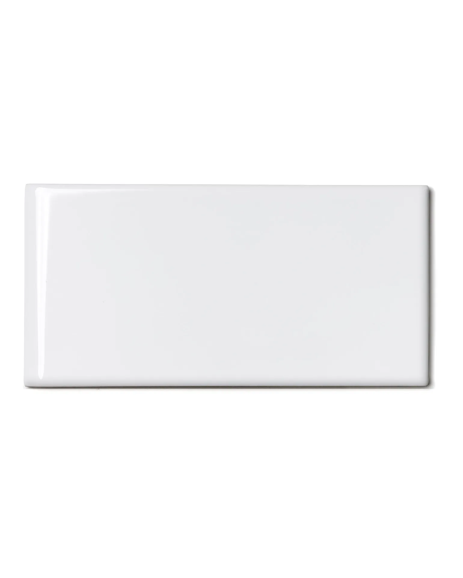 Kakel Victoria - 7,5 x 15 cm vit bullnose kortsida