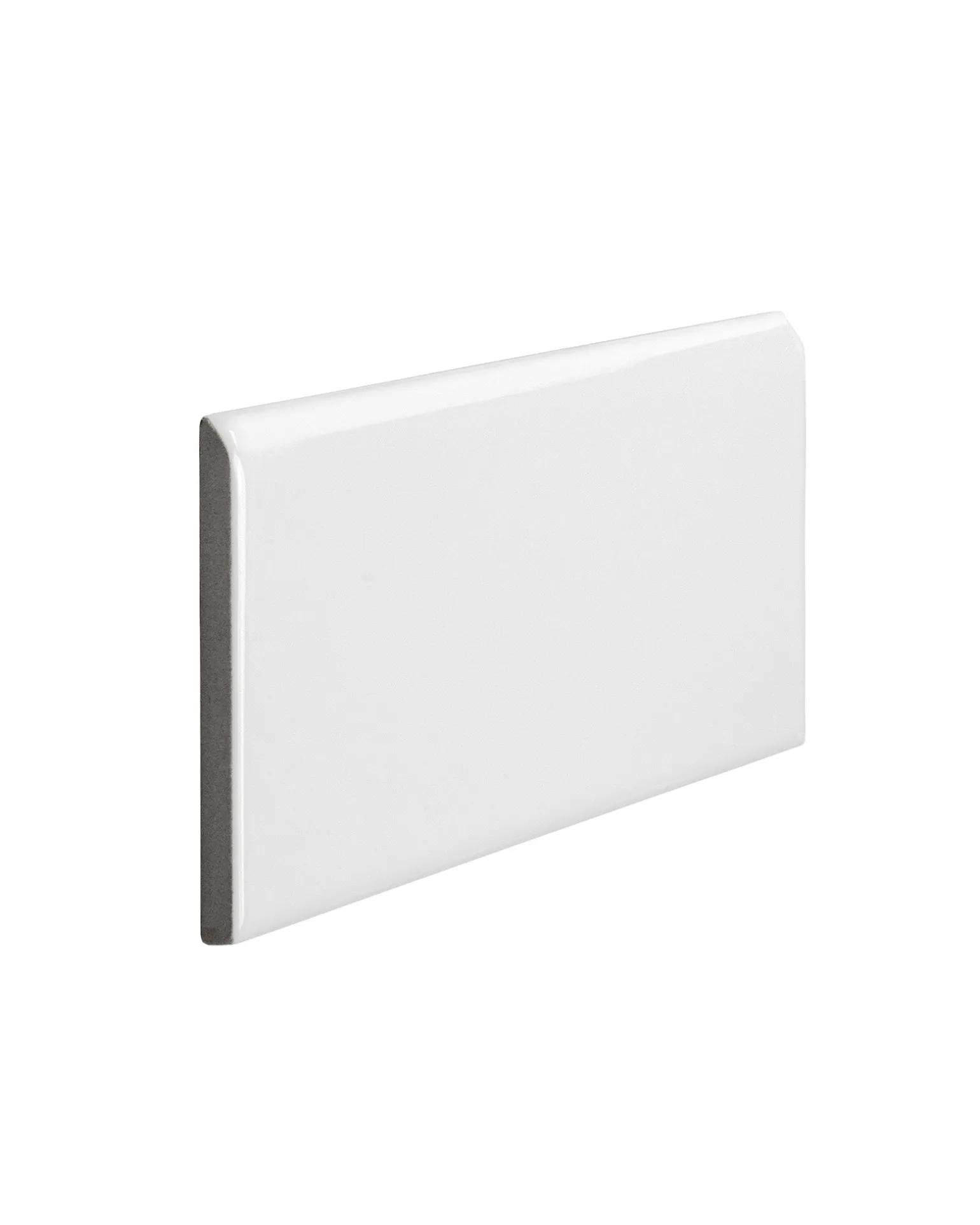 Kakel Victoria - 7,5 x 15 cm vit bullnose långsida