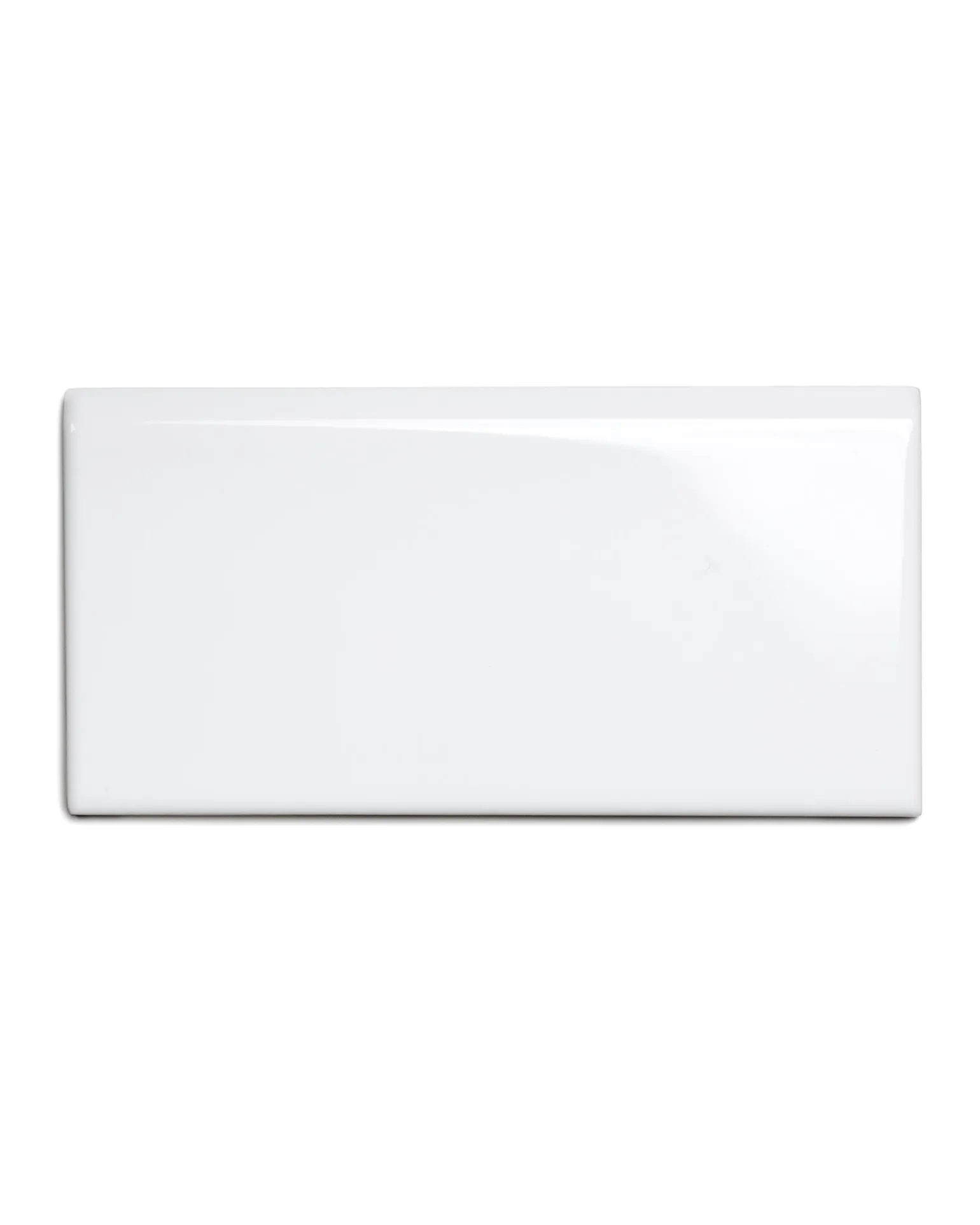 Kakel Victoria - 7,5 x 15 cm vit bullnose långsida