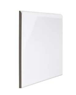 Kakel Victoria - 15 x 15 cm vit bullnose långsida/kortsida