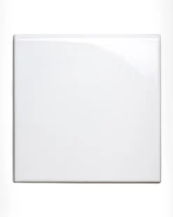 Kakel Victoria - 15 x 15 cm vit bullnose långsida/kortsida