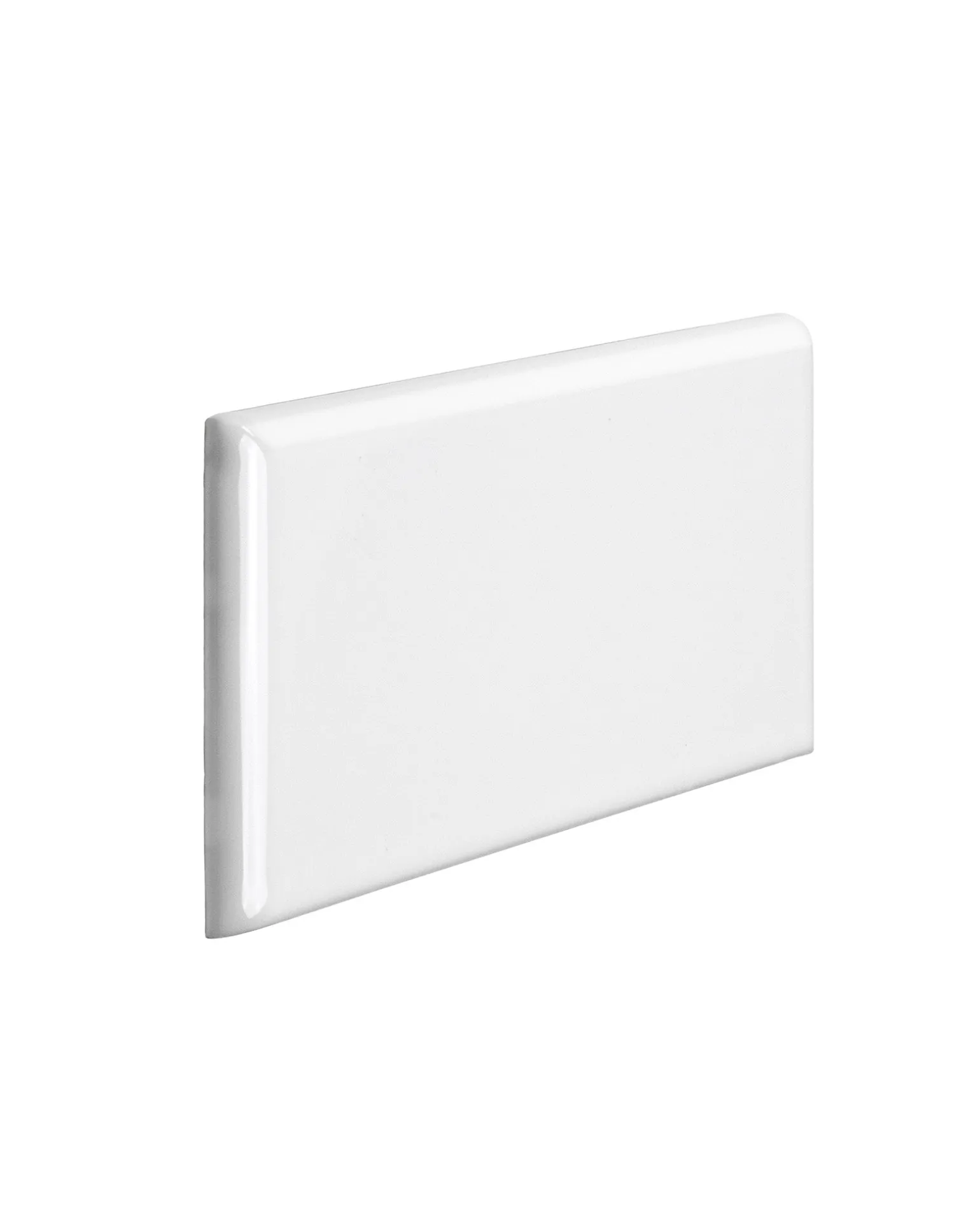 Kakel Victoria - 7,5 x 15 cm vit bullnose vänster hörn
