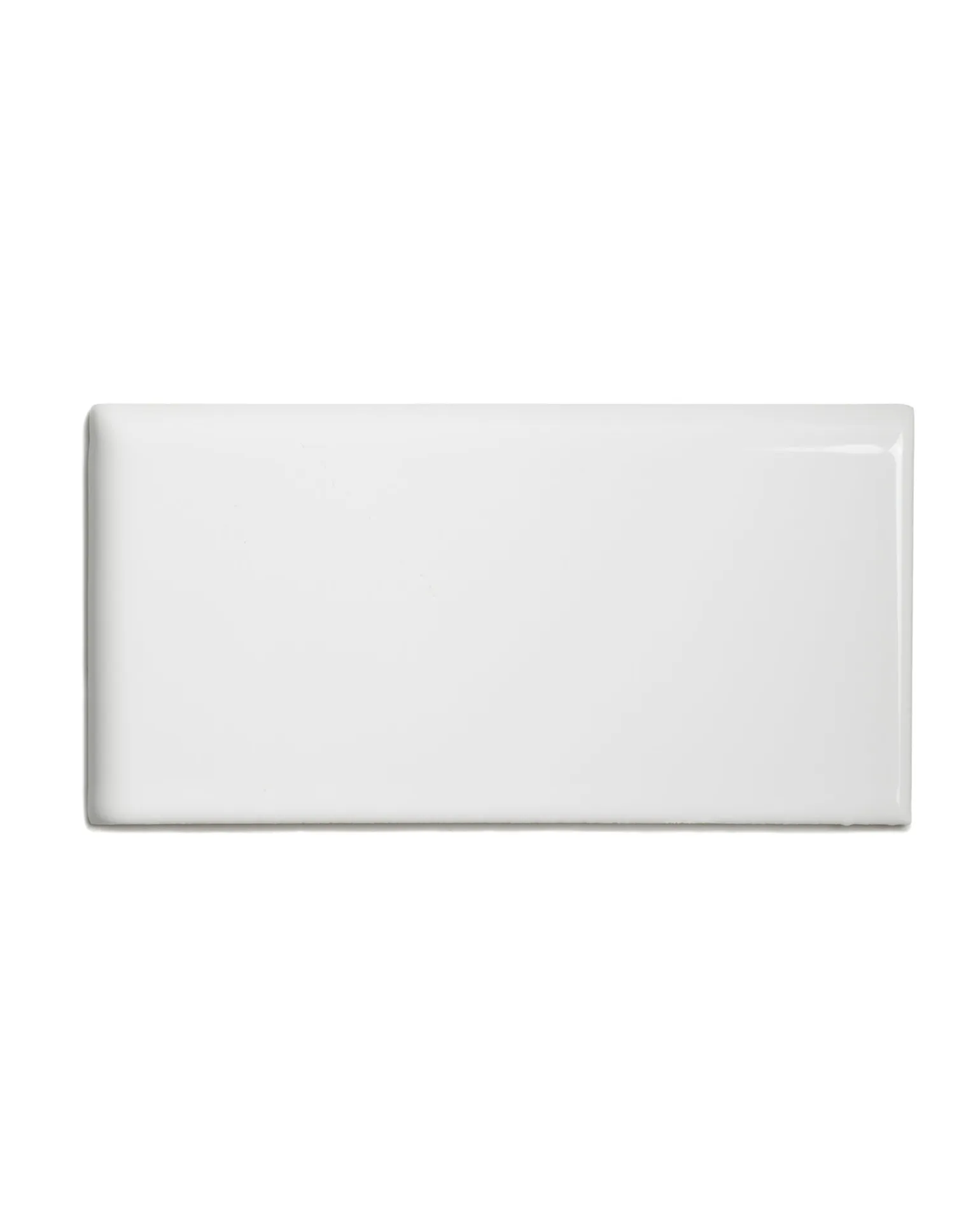Kakel Victoria - 7,5 x 15 cm vit bullnose vänster hörn